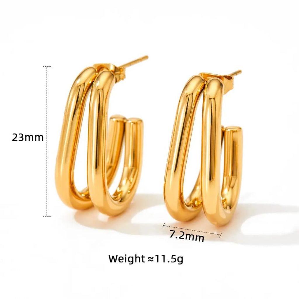 Duo Curve Earrings